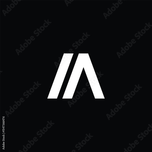 Sleek IA, AA and letter M white monogram on black background. A bold, minimalist logo ideal for luxury, architecture, or tech branding