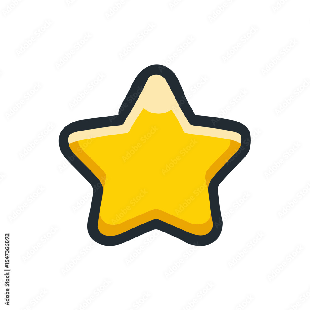 Golden star shines bright awarding achievements icon design Golden star shines bright awarding achievements icon design