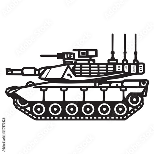 Military Tank Illustration Design for Sublimation Projects

