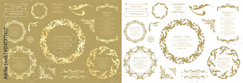 Fashionable frame. Design template. A set of gorgeous foreheads.
