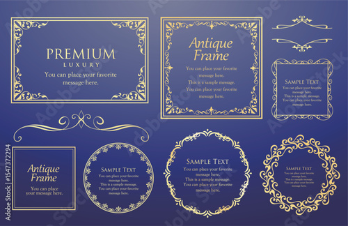 Fashionable frame. Design template. A set of gorgeous foreheads.
