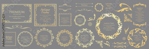 Fashionable frame. Design template. A set of gorgeous foreheads.
