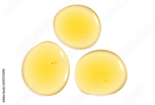 drops of gel serum cosmetic products close-up on white background

