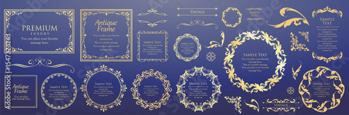 Fashionable frame. Design template. A set of gorgeous foreheads.
