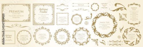Fashionable frame. Design template. A set of gorgeous foreheads.
