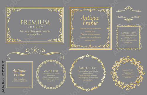 Fashionable frame. Design template. A set of gorgeous foreheads.
