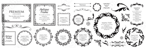Fashionable frame. Design template. A set of gorgeous foreheads.
