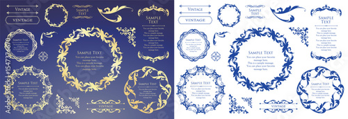 Fashionable frame. Design template. A set of gorgeous foreheads.
