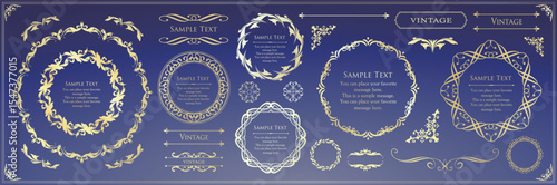 Fashionable frame. Design template. A set of gorgeous foreheads.
