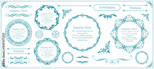 Fashionable frame. Design template. A set of gorgeous foreheads.
