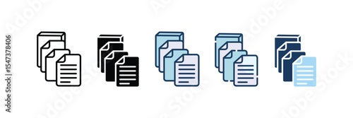 Task Split Icon Set Multiple Style Collection