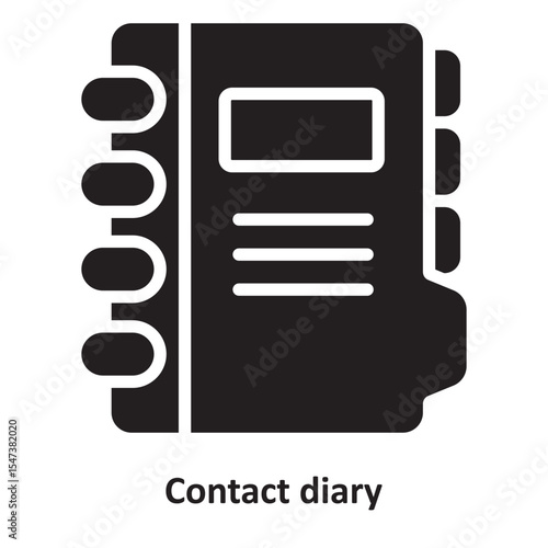 Contact diary Vector Icon which can easily modify or edit