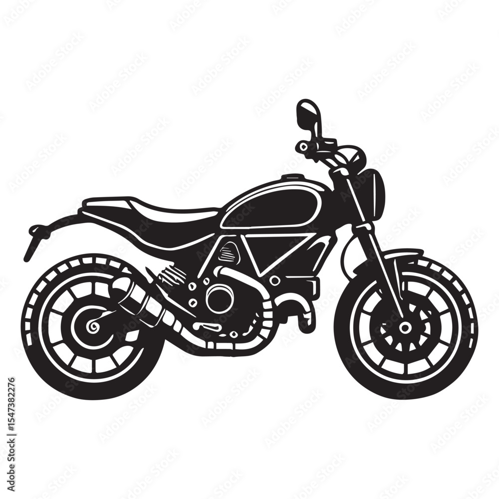 Obraz premium Printable Naked Motorcycle Clipart High Quality Sport Bike Silhouettes for Sublimation Crafts