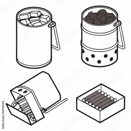 Charcoal briquettes fire starter cubes camping grill