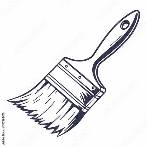 Professional paintbrush graphic design element isolated