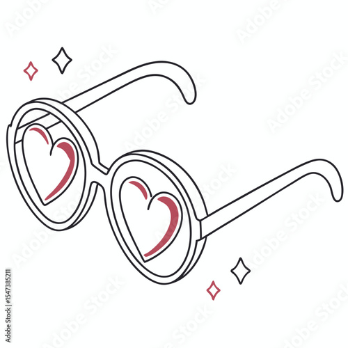 Heart shaped sunglasses fashionable accessory love