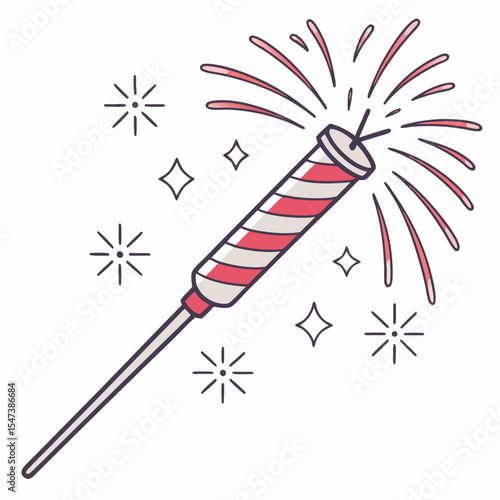 Festive firecracker sparkler celebration party fun