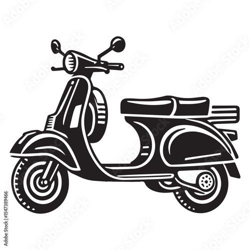 Scooter Bike Clipart Scooter Motorcycle Illustration Design

