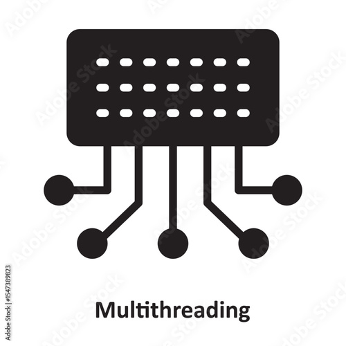 Multithreading Vector Icon which can easily modify or edit