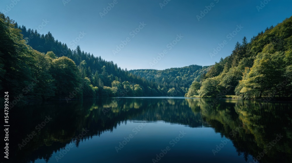 Obraz premium A Serene Lake With Perfect And Clear Reflections