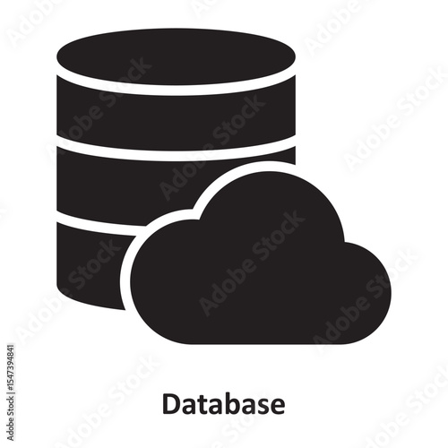 Database Vector Icon which can easily modify or edit