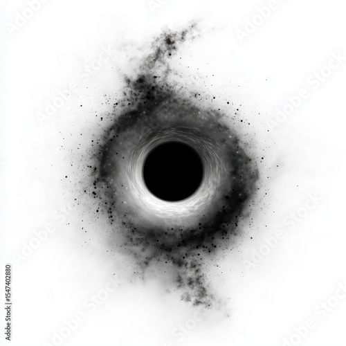 A Black Hole in the Vastness of Space , isolated on white background png