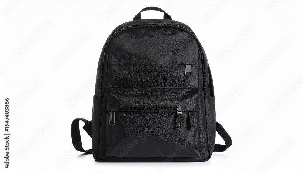 black backpack isolated on white black backpack isolated on white