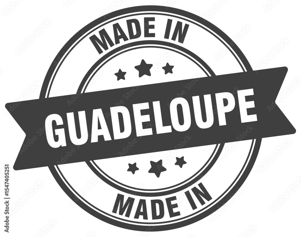 Fototapeta premium Made in Guadeloupe round sign. Made in Guadeloupe stamp.