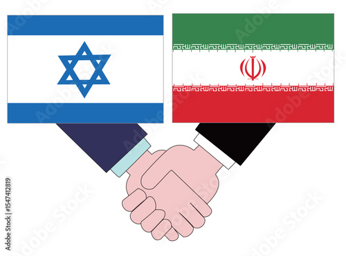 イスラエルとイランとの外交の状態を表している。