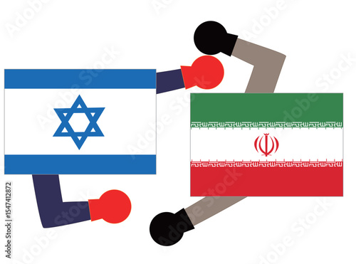 イスラエルとイランとの外交の状態を表している。
