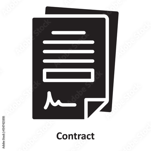 Contract Vector Icon which can easily modify or edit