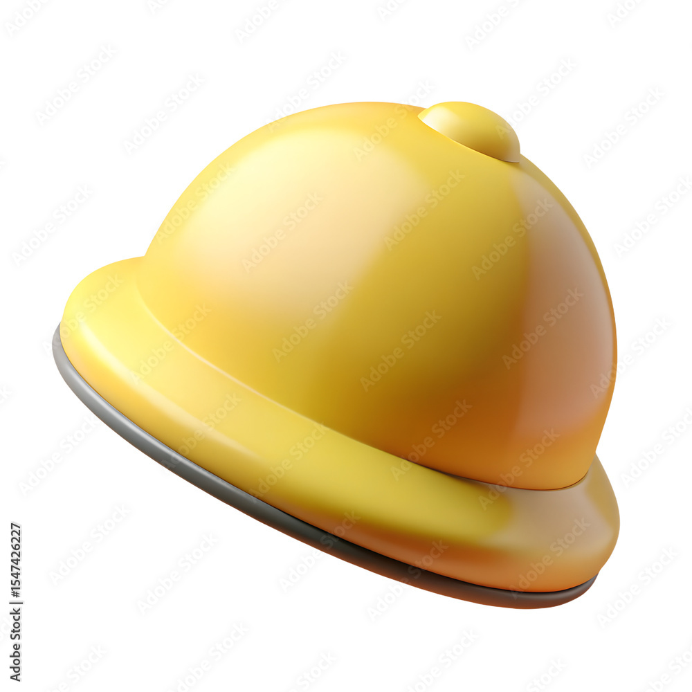 Fototapeta premium yellow billed cap 3d rendering isolated on white