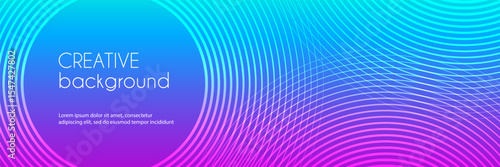 Creative colorful gradient abstract background. Vector circles minimal banner template for presentations, party events, web header