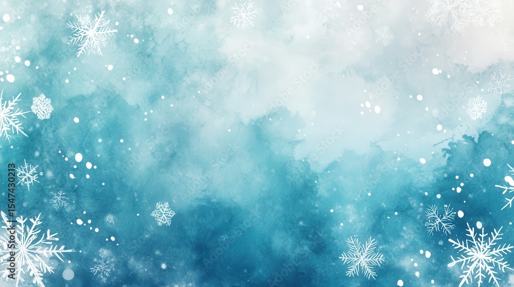 Serene winter scene with falling snowflakes outdoors Serene winter scene with falling snowflakes outdoors