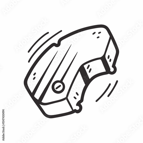 Pencil sharpener illustration isolated on white background