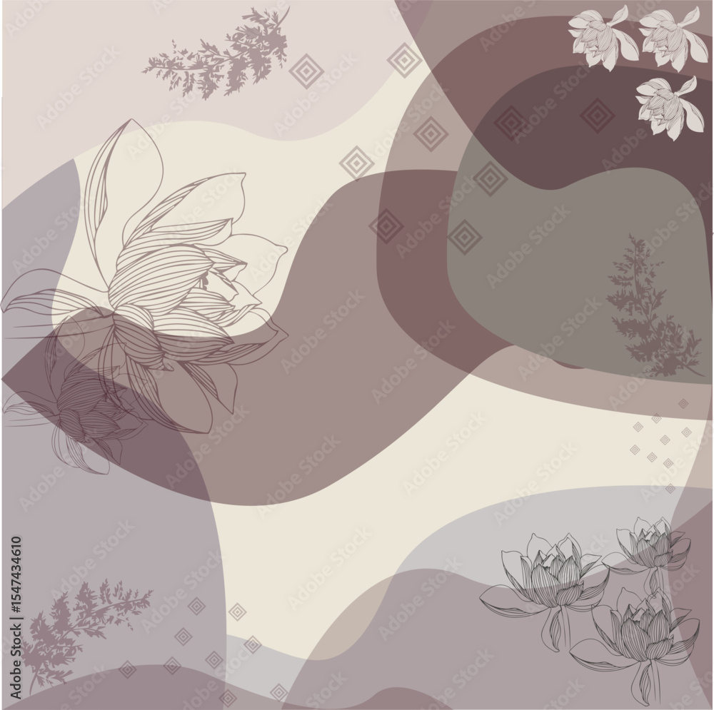 Fototapeta premium design scarves flowers