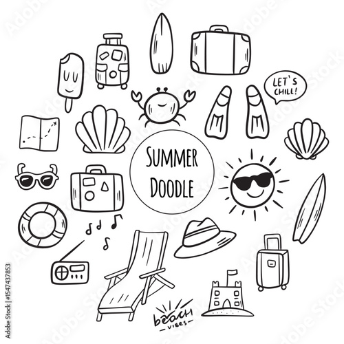 An Exciting and Vibrant Summer Fun Icons Collection for Your Creative Projects and Designs