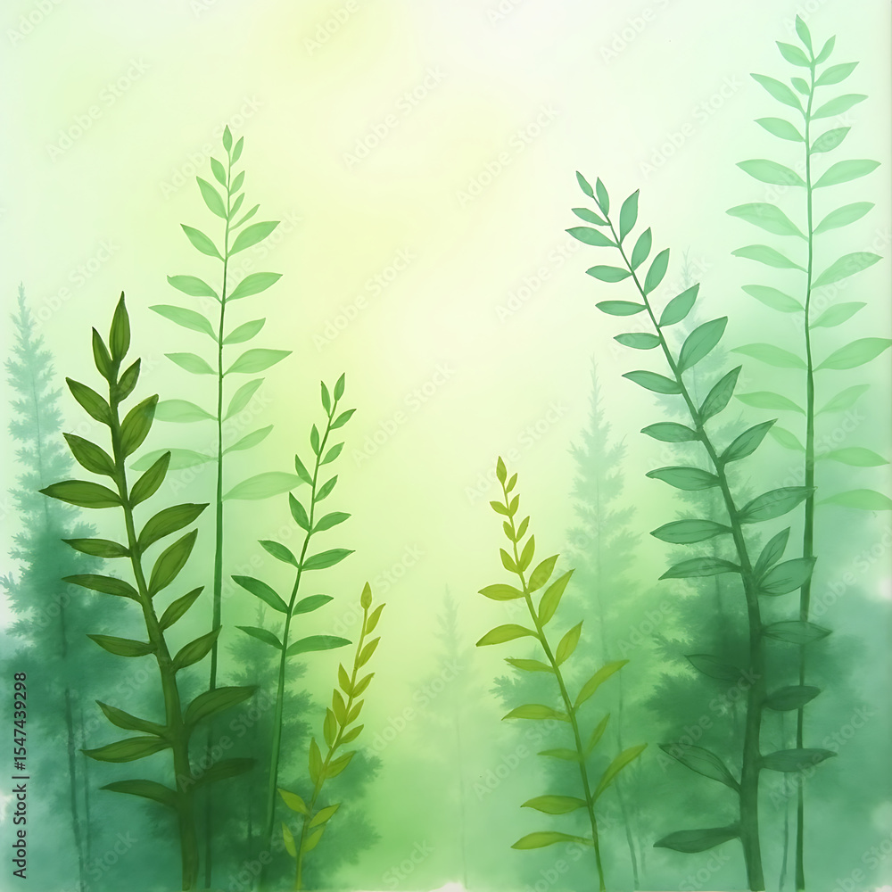 Obraz premium green bamboo leaves