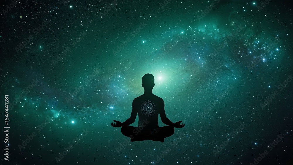 Meditation helps you explore your deep inner world and find harmony, as a man floats peacefully in the vastness of space, symbolizing self-discovery, cosmic connection, and inner balance Meditation helps you explore your deep inner world and find harmony, as a man floats peacefully in the vastness of space, symbolizing self-discovery, cosmic connection, and inner balance