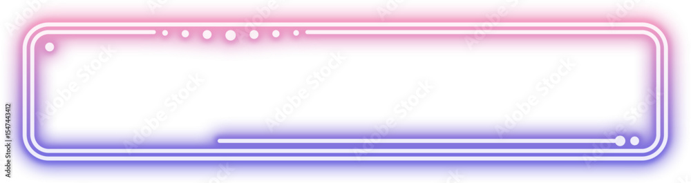 Fototapeta premium Neon Gradient Rectangle Frame Sign