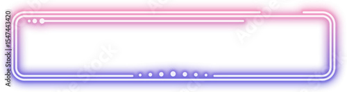 Neon Gradient Rectangle Frame Sign