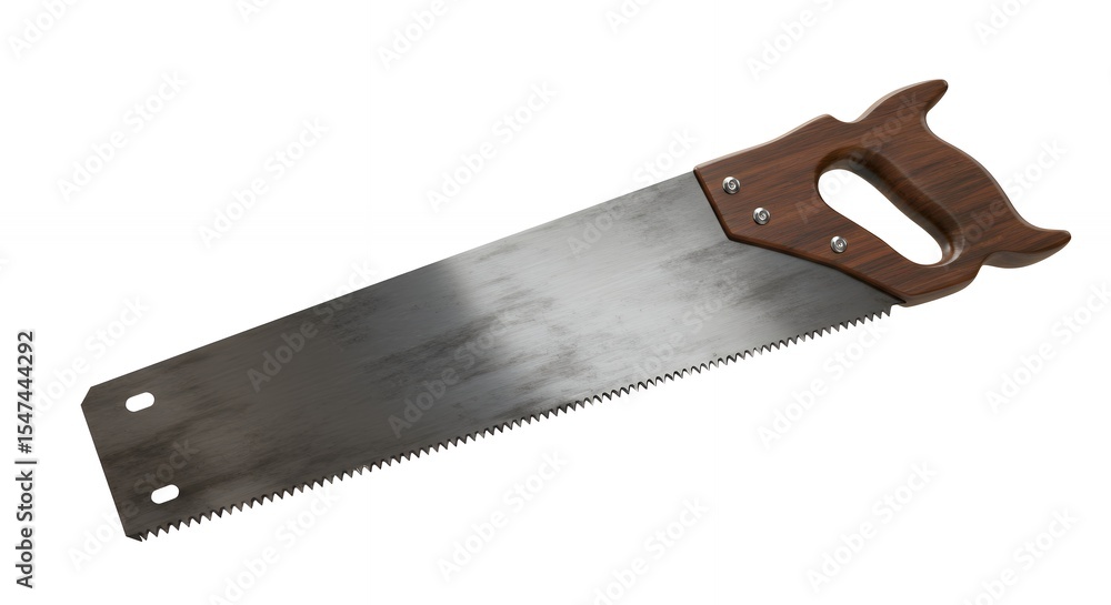 Hand saw against white background Hand saw against white background