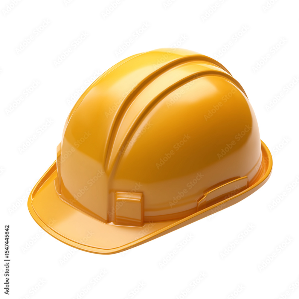 Fototapeta premium Yellow helmet construction equipment safety maintenance protection 3d icon mockup illustration