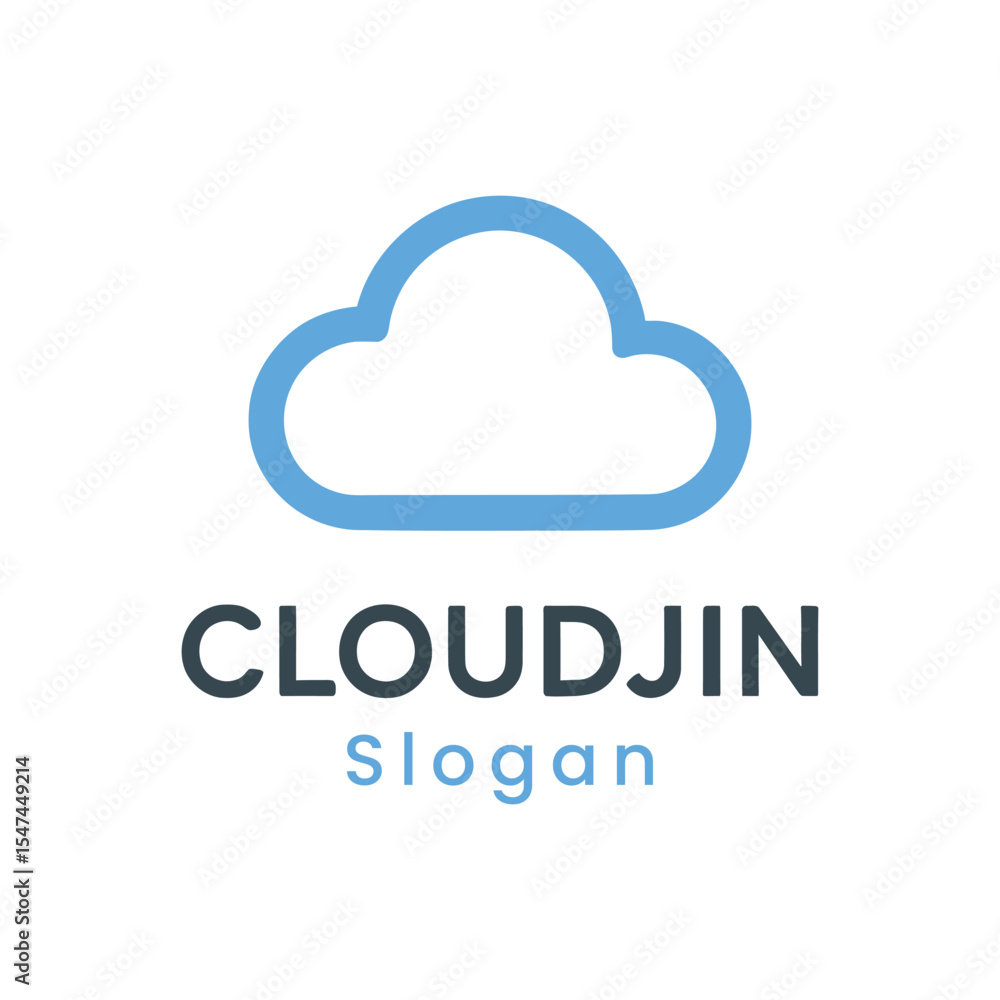 Cloud Computing Logo: Cloudjin Brand Identity Design Cloud Computing Logo: Cloudjin Brand Identity Design
