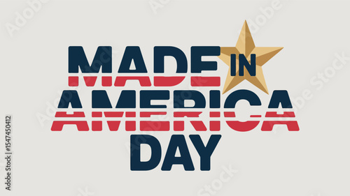 Made in America Day Logo Vector USA Patriotic Design Badge