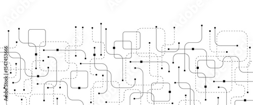 Motherboard technology abstract texture design. Creative idea AI banner concept for internet tech. Software coding. Digital concept for poster, cover, banner, header, web, presentation template