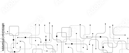 Technology abstract background with circuit board texture. Creative idea AI banner. Internet technology. Tech concept for poster, header, web banner, website, presentation.