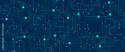 Digital tech motherboard texture design. Creative idea AI banner concept for internet technology. Software coding. Engineering concept for poster, cover, banner, header, web, presentation template