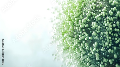 Abstract Green Cellular Structure, background, biology, biotechnology, chemistry, close-up