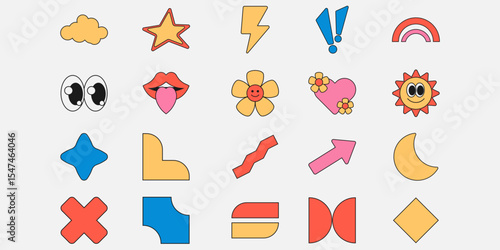 Retro Sticker Element
